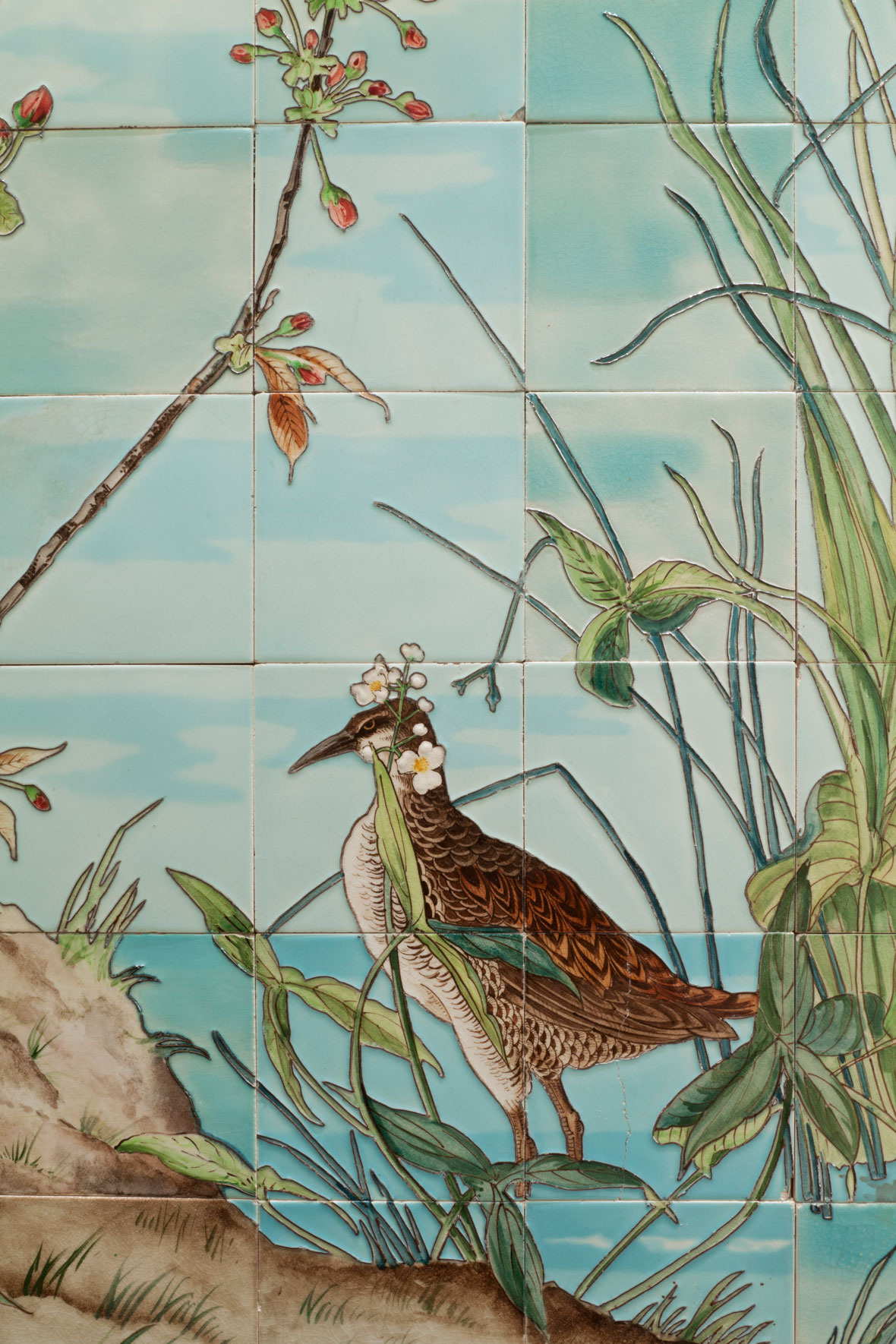 Pair of Sarreguemines Wall Panels